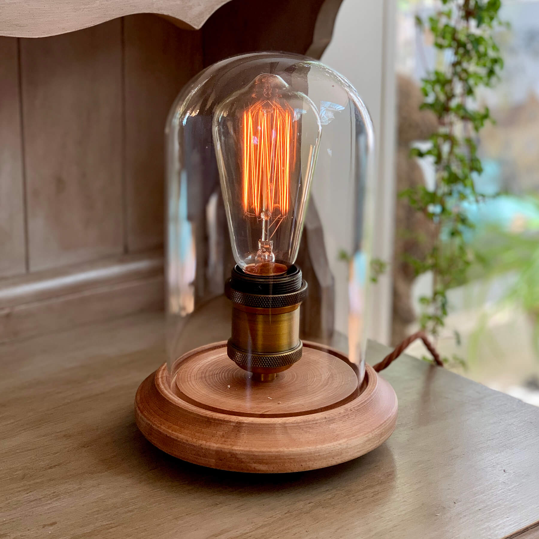 Bell Jar Lamp Sble Goosie, Edison Bell Jar Table Lamp
