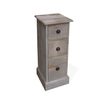 Wooden Bedside Chest with Drawers