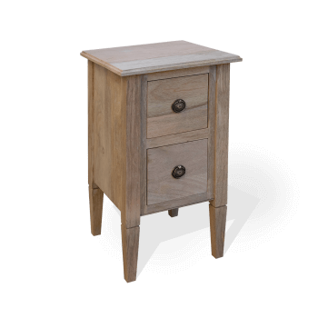 Two-Drawer Wooden bedside table