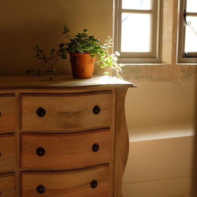chest of drawers in natural wood