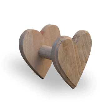 heart shaped wooden curtain hold back