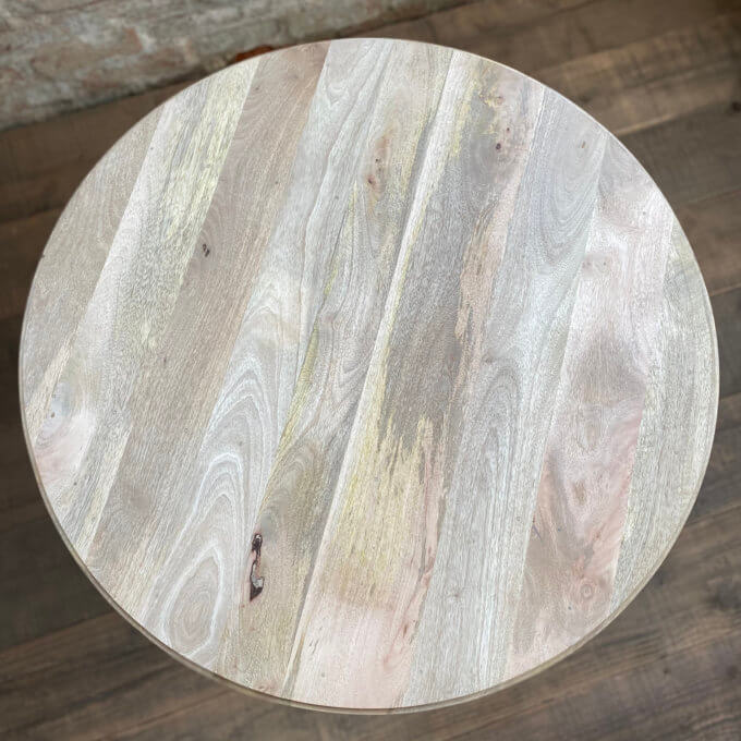 wooden circular breakfast table