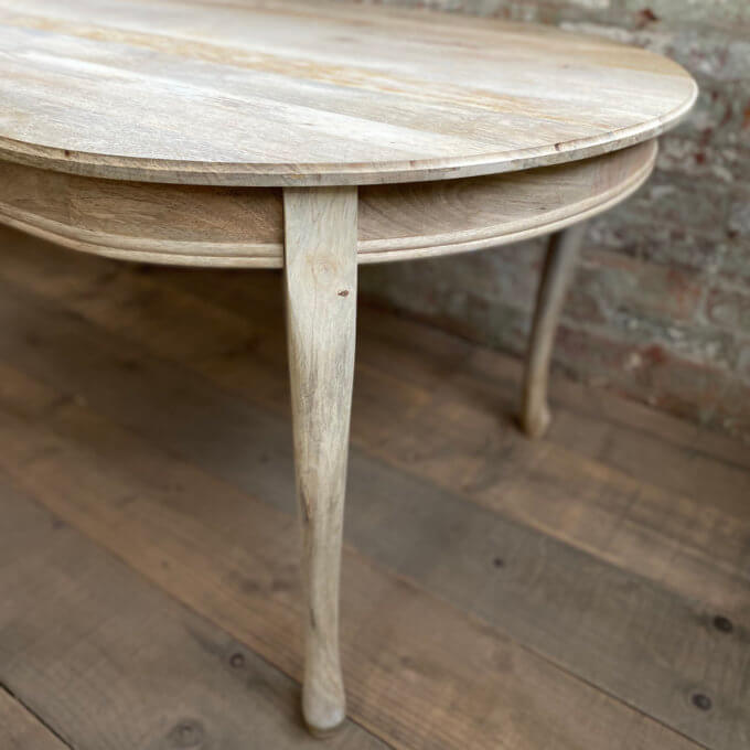 Solid wood dining table gustavian