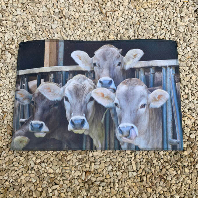 Doormat with cows