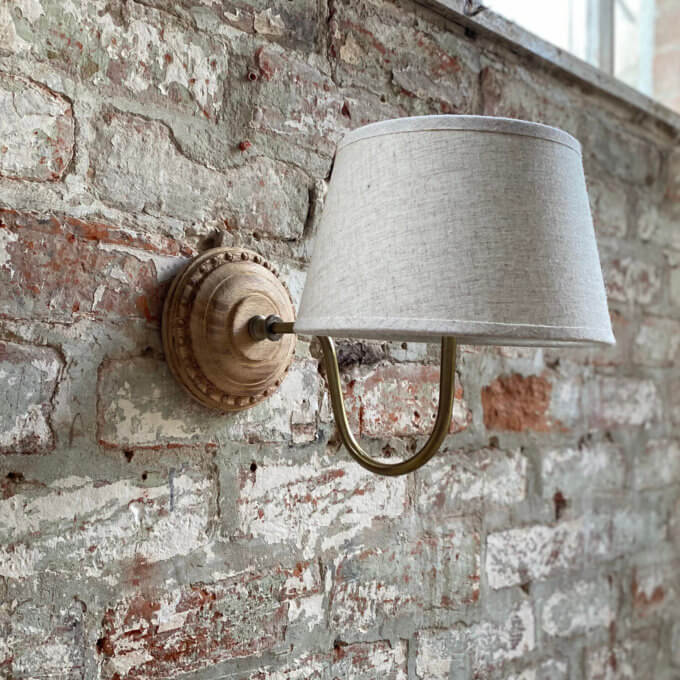 wall light with a lamp shade