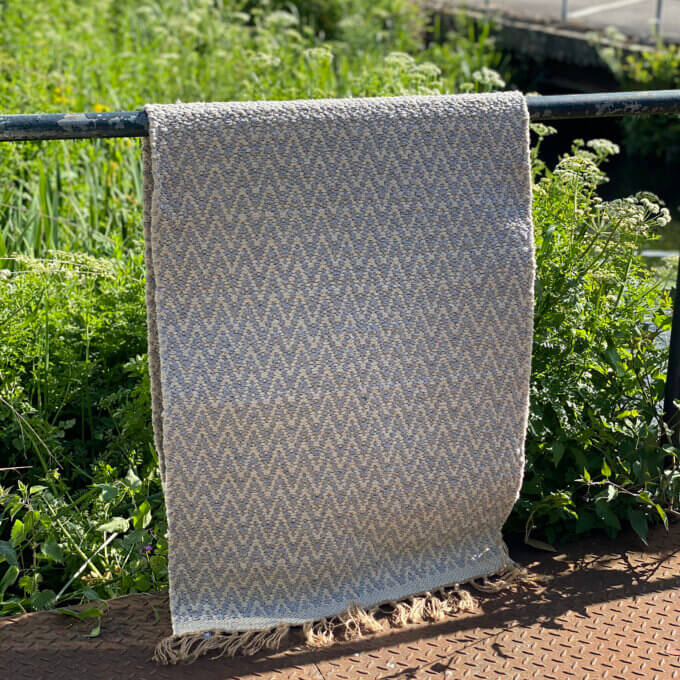 Jute recycled cotton runner