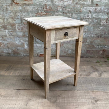 solid wood bedside table