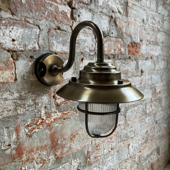 external wall light brass